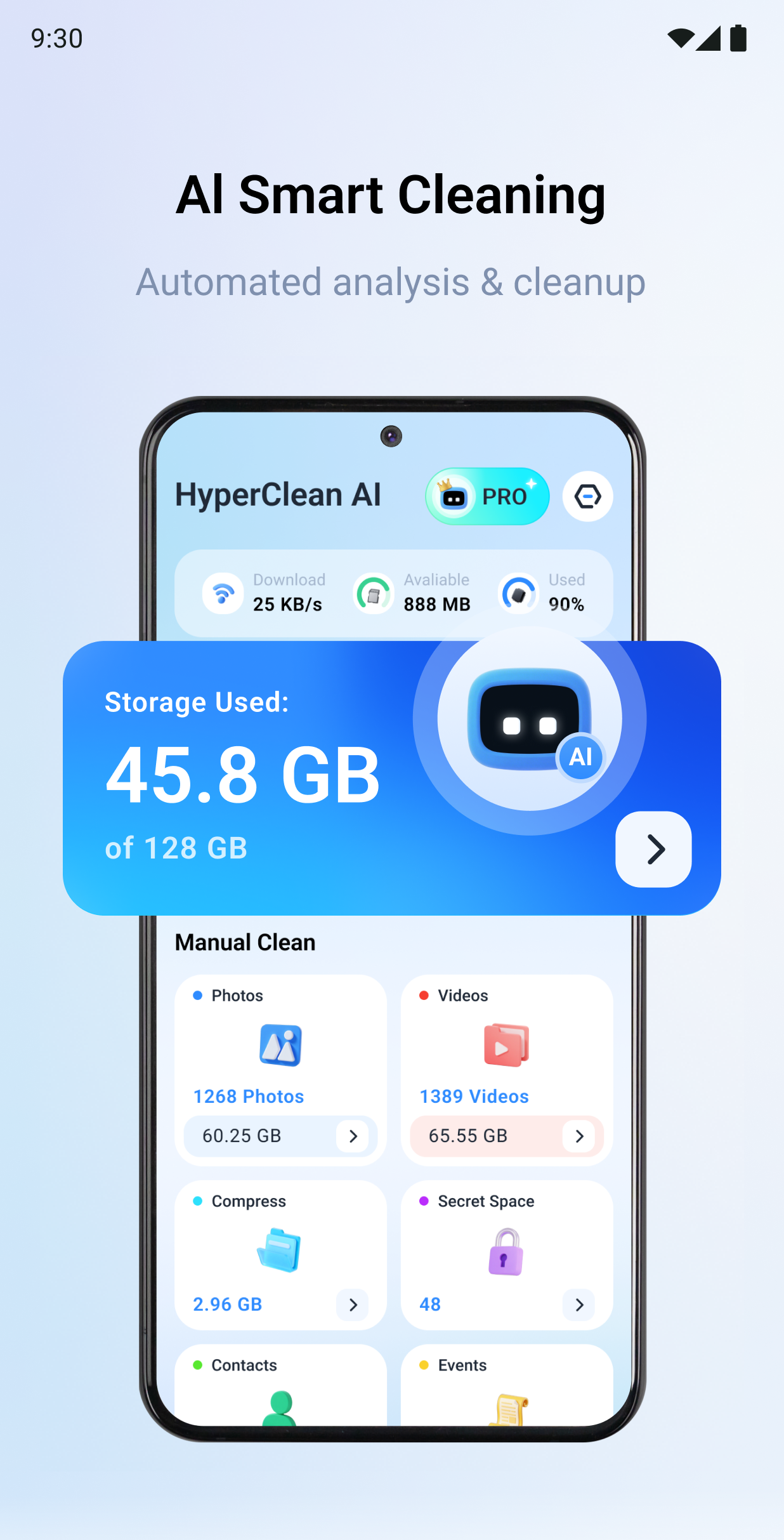 HyperClean App Interface